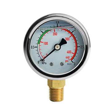 Gauge de pression à double échelle en acier inoxydable pour régulateur d&#39;air comprimé pneumatique